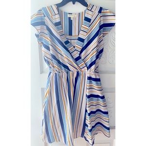 The Monteau Darcy V-Neck Striped Dress